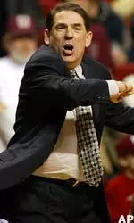 Head coach Steve Lappas gestures during the first half against Temple, Saturday.