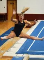 Junior Megan Donoghue captured her second all-around title of the season at M.I.T. on Tuesday evening.