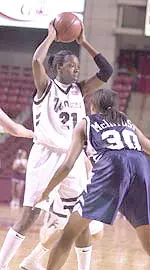 Junior Jennifer Butler and the Minutewomen will take on LaSalle in the first round of the Atlantic 10 Tournament on Friday, Mar. 1, 2002 at 6:00 p.m.
