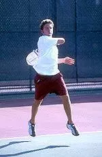 Freshman Scott Sans Leeb won his doubles match, but the Minutemen fell to GW over the weekend, 7-0.