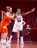 Senior Nekole Smith led the Minutewomen with 16 points as they beat Richmond, 85-73 tonight. They will face Temple in a semifinal game tomorrow at 5:00 p.m.