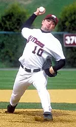 Senior Jesse Santos tossed a two-hit shutout in the first game of Saturday's double-header.