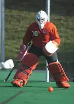Junior Ashley Egland made 26 saves in the loss to sixth-ranked Michigan State, 5-1.