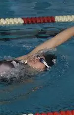 Lauren Rowell turned in a second place finish in the 100-yard backstroke on Sunday.