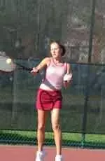Dorothy Iwanowicz won both her doubles match with partner Christine Liehr, and her singles match.