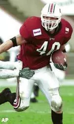 Rich Demers carries 28 times for 139 yards and two touchdowns against Hofstra.