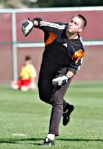 Colin Burns made four saves for the Minutemen against Temple.