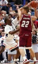 Connecticut's Ben Gordon defends against Jeff Viggiano in the first half.