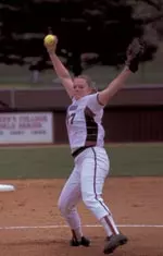 Senior Kaila Holtz needed just 81 pitches to throw her 10th shutout of the season, a three-hitter over Georgia Tech this afternoon.