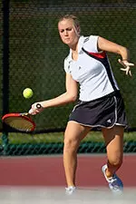Kristin DiPiero was one of five Minutewomen who were leading their singles match when it was called yesterday due to rain.