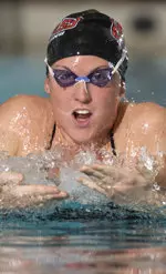 Senior Colleen Wasson won both the 100-yard and 200-yard breaststrokes on Saturday at Boston University.
