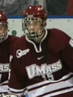 P.J. Fenton now has a team-leading eight goals this season after scoring twice at Maine on Friday night. (Photo by Karen Winger)