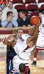 Rashaun Freeman (pictured) recorded his sixth career 20-point game on Sunday.