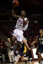Tamara Tatham scored a career-high 21 points to lead UMass over Siena on Sunday.