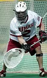 Bill Schell returns in net for the Minutemen.