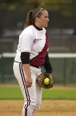 Kelli Arnold picked up the win in both games as UMass swept Fordham to clinch its 14th straight A-10 regular season title.