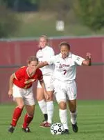 Erica Wideberg scores the first goal against McGill
