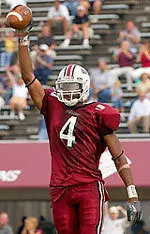 Brandon London had a career game vs. Delaware last weekend, as he celebrated his first-career touchdown.