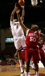 Freeman in action vs. Boston University.
