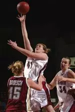 Sophomore forward Kate Mills.