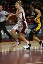 Pam Rosanio earned her third A-10 Rookie of the Week citation Saturday.