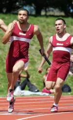 Corey Draffen led the 4x100 meter relay team to a first place finish and finished ninth in the high jump.