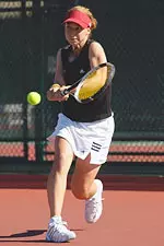 Michele Spiess won both her singles and doubles matches on Wednesday.