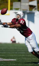 Brandon London tied the UMass record for TD catches in a game.