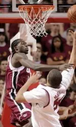 Stephane Lasme had three blocks in the game.