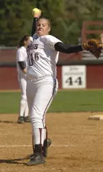 Freshman Brandice Balschmiter had a complete game win for UMass against Tennessee Tech Friday.