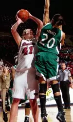 Kate Mills had 16 points and eight rebounds in UMass' loss to Charlotte Sunday.