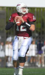 Liam Coen threw for his fifth-career 300-yard game vs. Villanova.