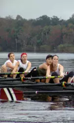 UMass rows in the Charles River.