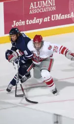 Mike Lecomte scored his first collegiate goal late in the third period.