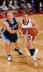 Kim Benton collected 13 points and led the team with five rebounds.