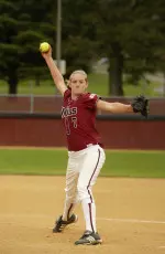 Bailey Sanders picked up her first collegiate win, hit and RBI vs. San Diego State.