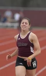 Brittney Canfield of the women's track and field team