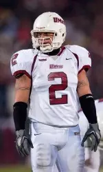 In his four years as UMass, he played in 48 games, starting 32 and piled up 256 tackles, 7.5 sacks and 21.5 tackles for loss.