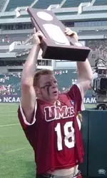 Jack Reid holding the National Runner Up trophy at last year's Final Four.