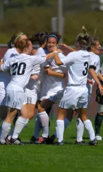 UMass celebrating after Nunes' goal.