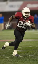 Tony Nelson reached 1,000 yards rushing Saturday against New Hampshire