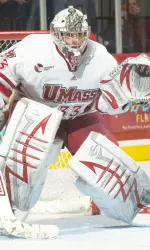 Dan Meyers made 36 saves for the Minutemen