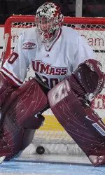 Matt Gedman made his first career appearance in goal with four minutes to play in the third period