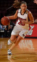 Senior Stefanie Gerardot had 16 points against the Friars on Wednesday evening.