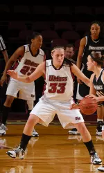 Freshman Kristina Danella had 11 rebounds against the Bears on Sunday.