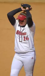 Junior pitcher Brandice Balschmiter struckout five of seven batters faced in a relief appearance win on Saturday.