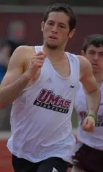 Josh Boone earned first place in the 1500 meter run at the UMass Invitational.