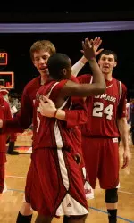 Matt Pennie, Ricky Harris and Tony Gaffney celebrate the Florida win.