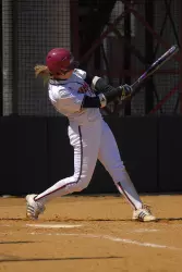 Junior Samantha Salato is tied for the team lead in home runs with 7 blasts on the season.