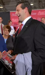 Derek Kellogg was all smiles after his son was born.